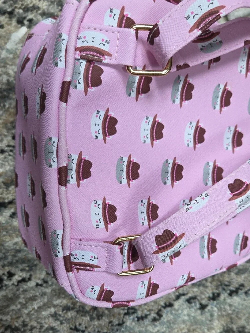 Kids Pink Cowgirl Cat Mini Backpack